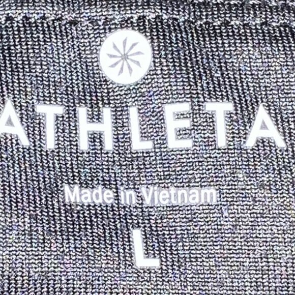 Athleta Black Fleece Leggings, Large Ankle Length - Picture 2 of 5